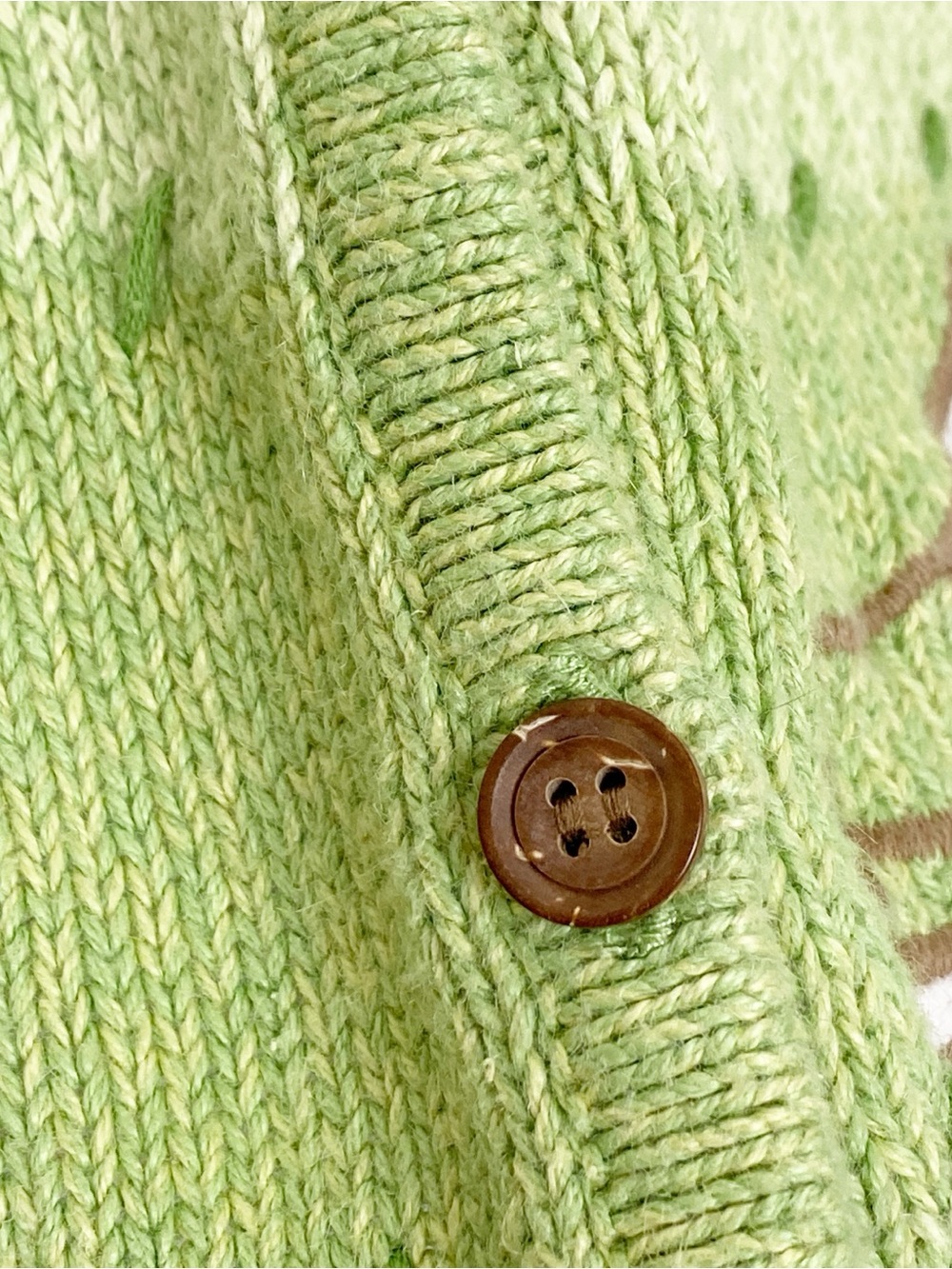 Christopher & Banks Cardigan Sweater Women's Size Large Hand Embroidered Nature - Picture 10 of 14